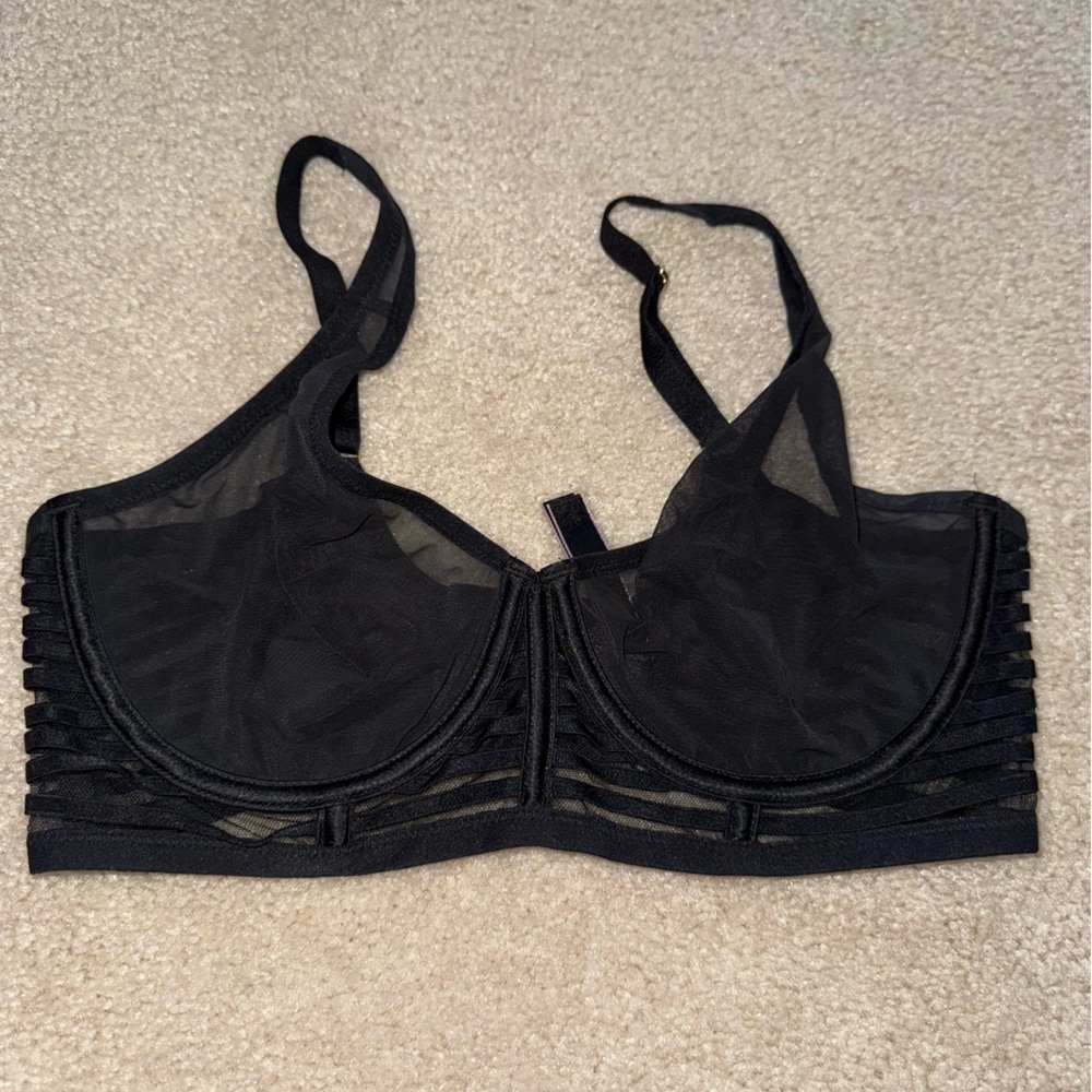 Victoria's Secret Black Mesh Bra